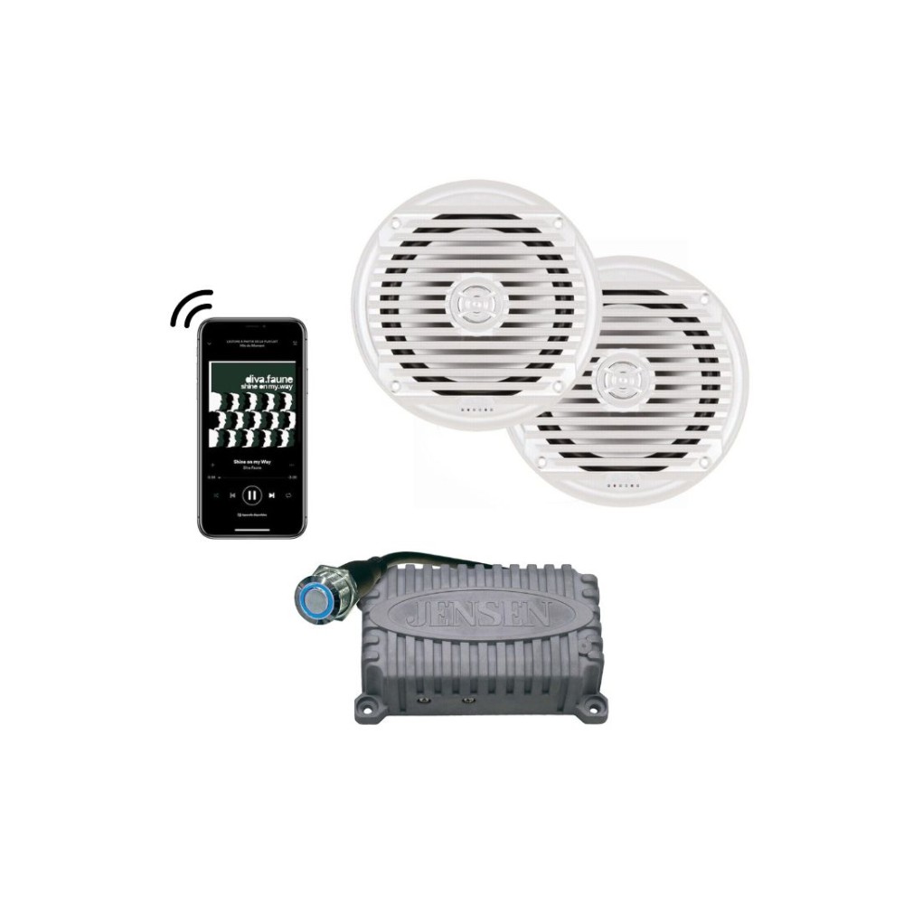 Jensen με Ενισχυτή Bluetooth JAHD240BT και Ηχεία MS6007WR (Σετ)