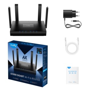 Cudy WR3000, AX3000 Gigabit Dual Band Wi-Fi 6 Router